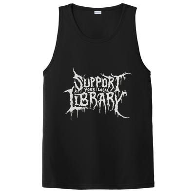 Death Gothic Print Support Your Local Library Style Lovers  PosiCharge Competitor Tank