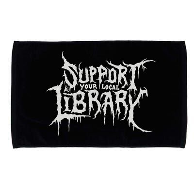 Death Gothic Print Support Your Local Library Style Lovers  Microfiber Hand Towel