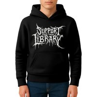 Death Gothic Print Support Your Local Library Style Lovers  Kids Hoodie
