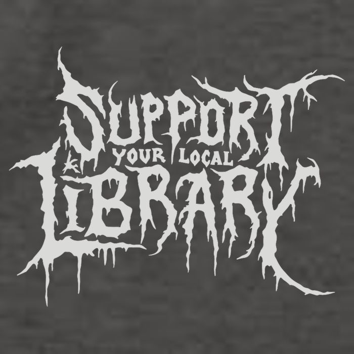 Death Gothic Print Support Your Local Library Style Lovers  Vector Backpack