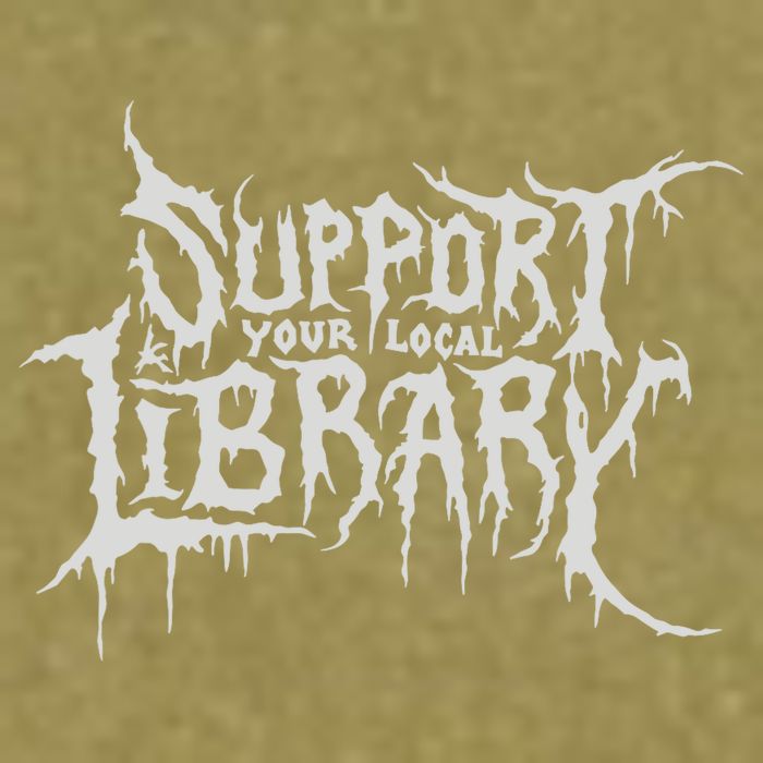Death Gothic Print Support Your Local Library Style Lovers  Garment-Dyed Women's Muscle Tee