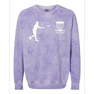 Disc golf player Colorblast Crewneck Sweatshirt