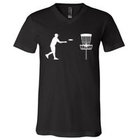 Disc golf player V-Neck T-Shirt