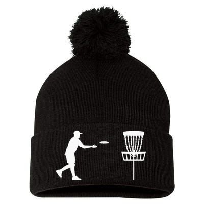 Disc golf player Pom Pom 12in Knit Beanie