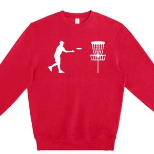 Disc golf player Premium Crewneck Sweatshirt