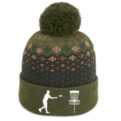 Disc golf player The Baniff Cuffed Pom Beanie