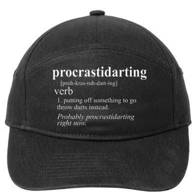 Darts Gifts Procrastidarting Funny Dart Player 7-Panel Snapback Hat