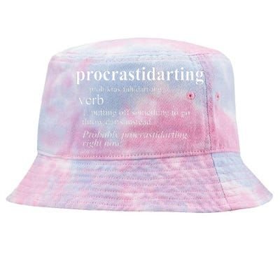 Darts Gifts Procrastidarting Funny Dart Player Tie-Dyed Bucket Hat