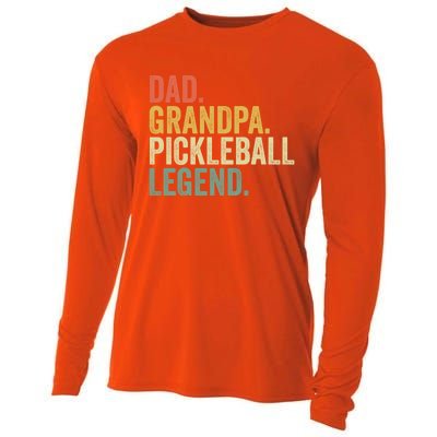 Dad Grandpa Pickleball Legend Funny Fathers Day Gift Cooling Performance Long Sleeve Crew