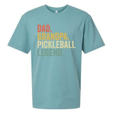 Dad Grandpa Pickleball Legend Funny Fathers Day Gift Sueded Cloud Jersey T-Shirt