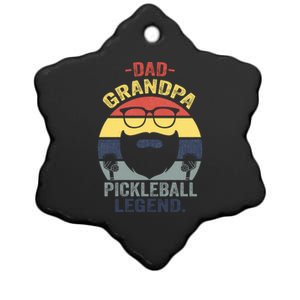 Dad Grandpa Pickleball Legend Funny Saying Fathers Day Cool Meaningful Gift Ceramic Star Ornament