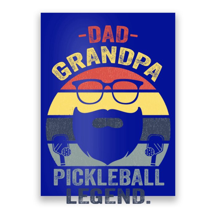 Dad Grandpa Pickleball Legend Funny Saying Fathers Day Cool Meaningful Gift Poster