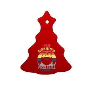 Dad Grandpa Pickleball Legend Funny Saying Fathers Day Cool Meaningful Gift Ceramic Tree Ornament