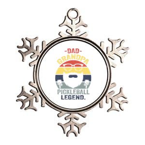 Dad Grandpa Pickleball Legend Funny Saying Fathers Day Cool Meaningful Gift Metallic Star Ornament