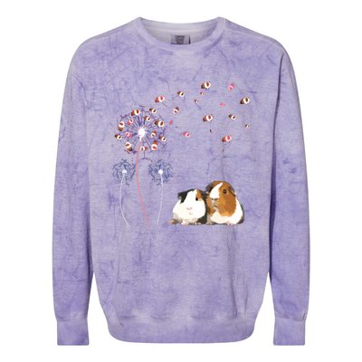 Dandelion Guinea Pig Cute Guinea Pig Floral Dandelion Spread Colorblast Crewneck Sweatshirt