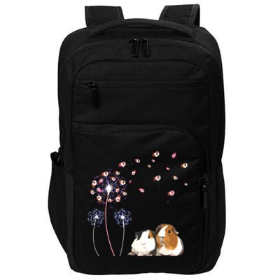 Dandelion Guinea Pig Cute Guinea Pig Floral Dandelion Spread Impact Tech Backpack