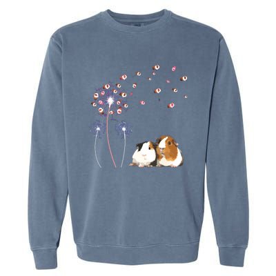 Dandelion Guinea Pig Cute Guinea Pig Floral Dandelion Spread Garment-Dyed Sweatshirt