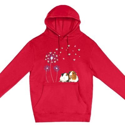 Dandelion Guinea Pig Cute Guinea Pig Floral Dandelion Spread Premium Pullover Hoodie