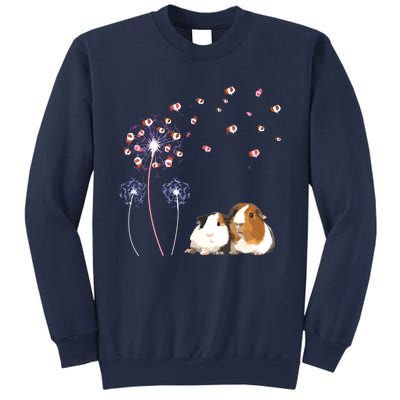 Dandelion Guinea Pig Cute Guinea Pig Floral Dandelion Spread Sweatshirt