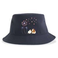 Dandelion Guinea Pig Cute Guinea Pig Floral Dandelion Spread Sustainable Bucket Hat