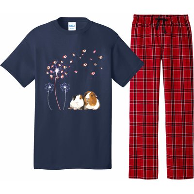 Dandelion Guinea Pig Cute Guinea Pig Floral Dandelion Spread Pajama Set