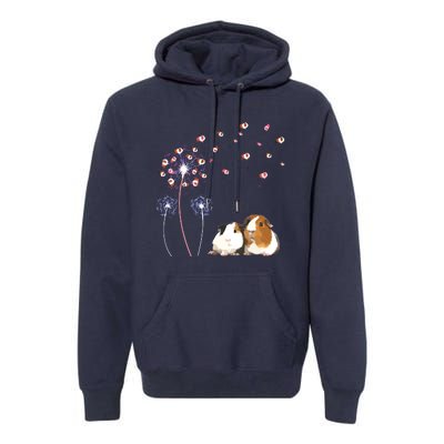 Dandelion Guinea Pig Cute Guinea Pig Floral Dandelion Spread Premium Hoodie