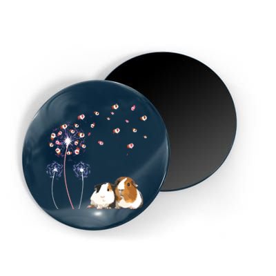 Dandelion Guinea Pig Cute Guinea Pig Floral Dandelion Spread Magnet