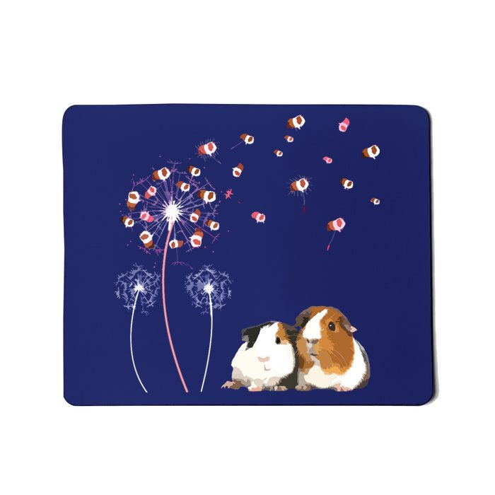 Dandelion Guinea Pig Cute Guinea Pig Floral Dandelion Spread Mousepad