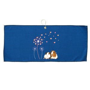 Dandelion Guinea Pig Cute Guinea Pig Floral Dandelion Spread Large Microfiber Waffle Golf Towel