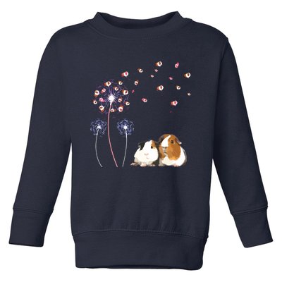 Dandelion Guinea Pig Cute Guinea Pig Floral Dandelion Spread Toddler Sweatshirt