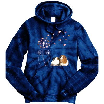 Dandelion Guinea Pig Cute Guinea Pig Floral Dandelion Spread Tie Dye Hoodie