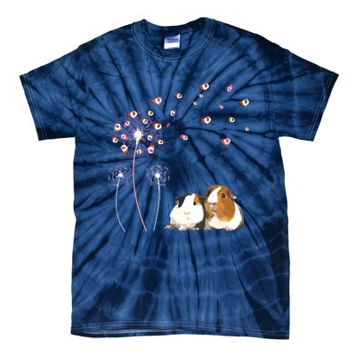 Dandelion Guinea Pig Cute Guinea Pig Floral Dandelion Spread Tie-Dye T-Shirt