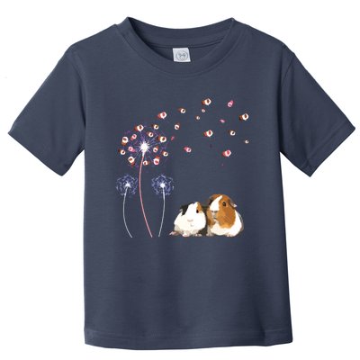 Dandelion Guinea Pig Cute Guinea Pig Floral Dandelion Spread Toddler T-Shirt