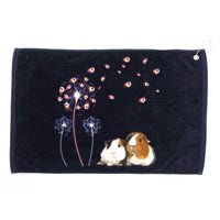 Dandelion Guinea Pig Cute Guinea Pig Floral Dandelion Spread Grommeted Golf Towel