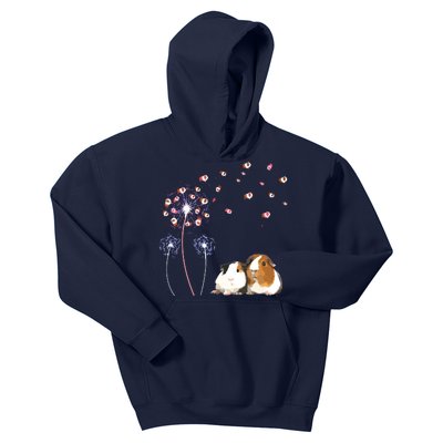 Dandelion Guinea Pig Cute Guinea Pig Floral Dandelion Spread Kids Hoodie