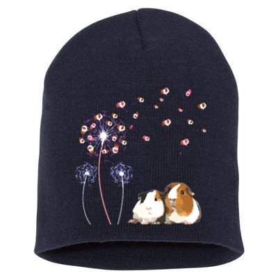 Dandelion Guinea Pig Cute Guinea Pig Floral Dandelion Spread Short Acrylic Beanie