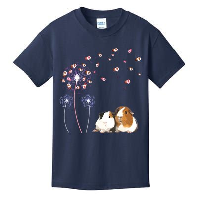 Dandelion Guinea Pig Cute Guinea Pig Floral Dandelion Spread Kids T-Shirt