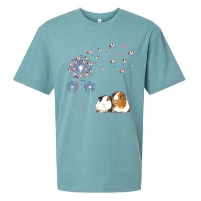 Dandelion Guinea Pig Cute Guinea Pig Floral Dandelion Spread Sueded Cloud Jersey T-Shirt