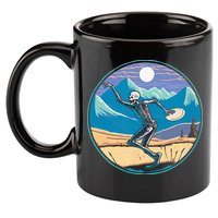 Disc Golf Player Skeleton Disc Golfer Funny Outdoor Nature 11oz C Handle Ceramic Mug
