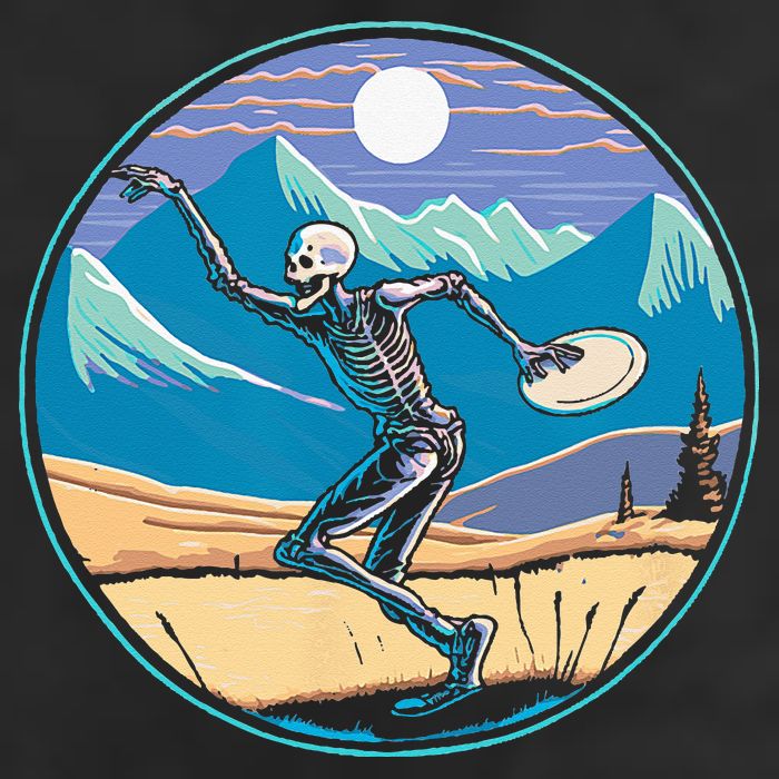 Disc Golf Player Skeleton Disc Golfer Funny Outdoor Nature 11oz C Handle Ceramic Mug