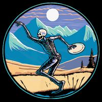 Disc Golf Player Skeleton Disc Golfer Funny Outdoor Nature Kids Hoodie