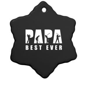 Dad Golf Papa Best Ever Golf Player Gift For Dad Father's Day Ceramic Star Ornament