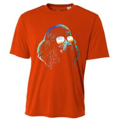 Disco Groovy Poodle Dog Gift Cooling Performance Crew T-Shirt