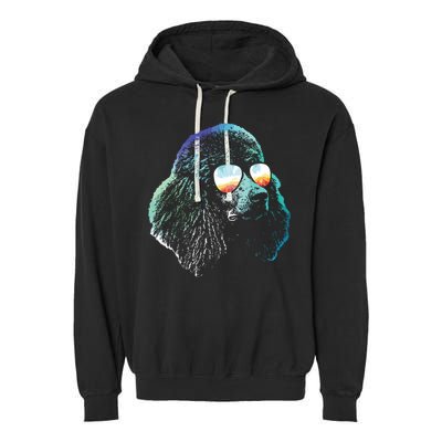 Disco Groovy Poodle Dog Gift Garment-Dyed Fleece Hoodie