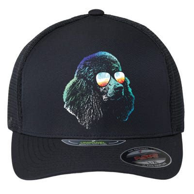 Disco Groovy Poodle Dog Gift Flexfit Unipanel Trucker Cap