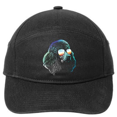 Disco Groovy Poodle Dog Gift 7-Panel Snapback Hat