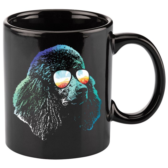 Disco Groovy Poodle Dog Gift 11oz C Handle Ceramic Mug