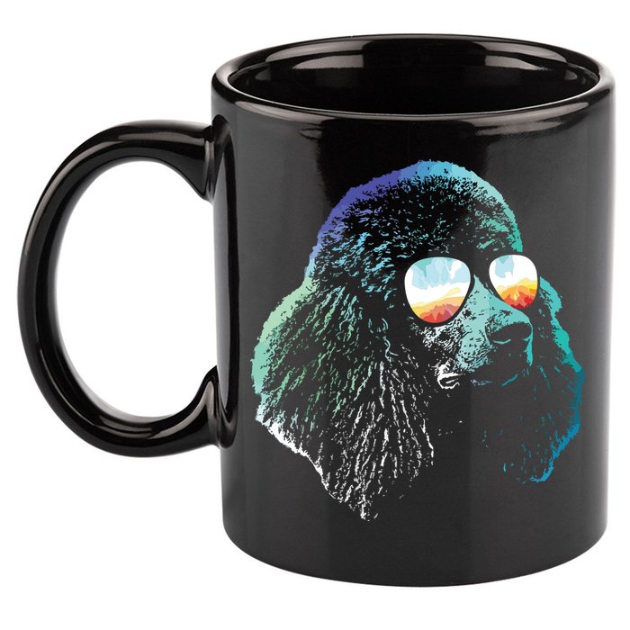Disco Groovy Poodle Dog Gift 11oz C Handle Ceramic Mug