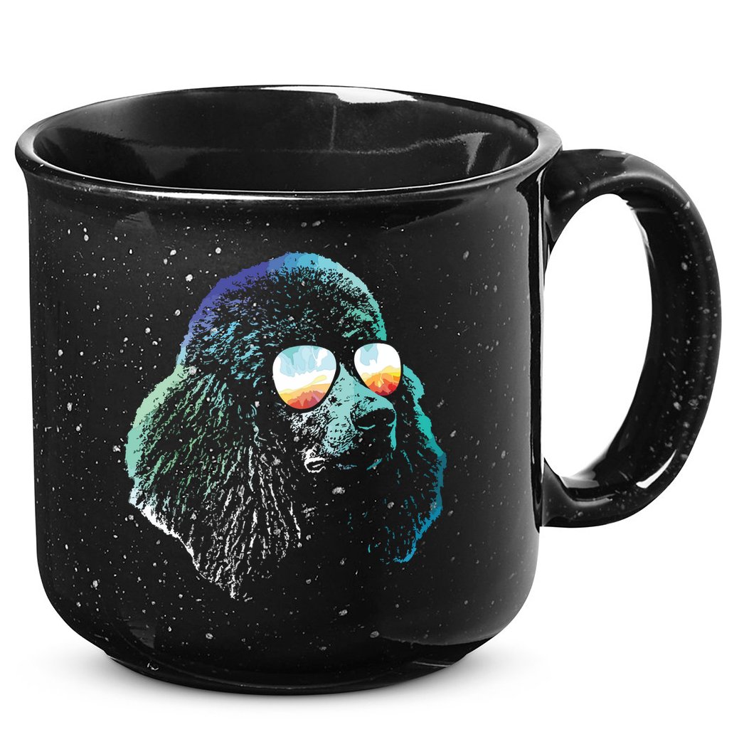 Disco Groovy Poodle Dog Gift 15oz Campfire Ceramic Mug