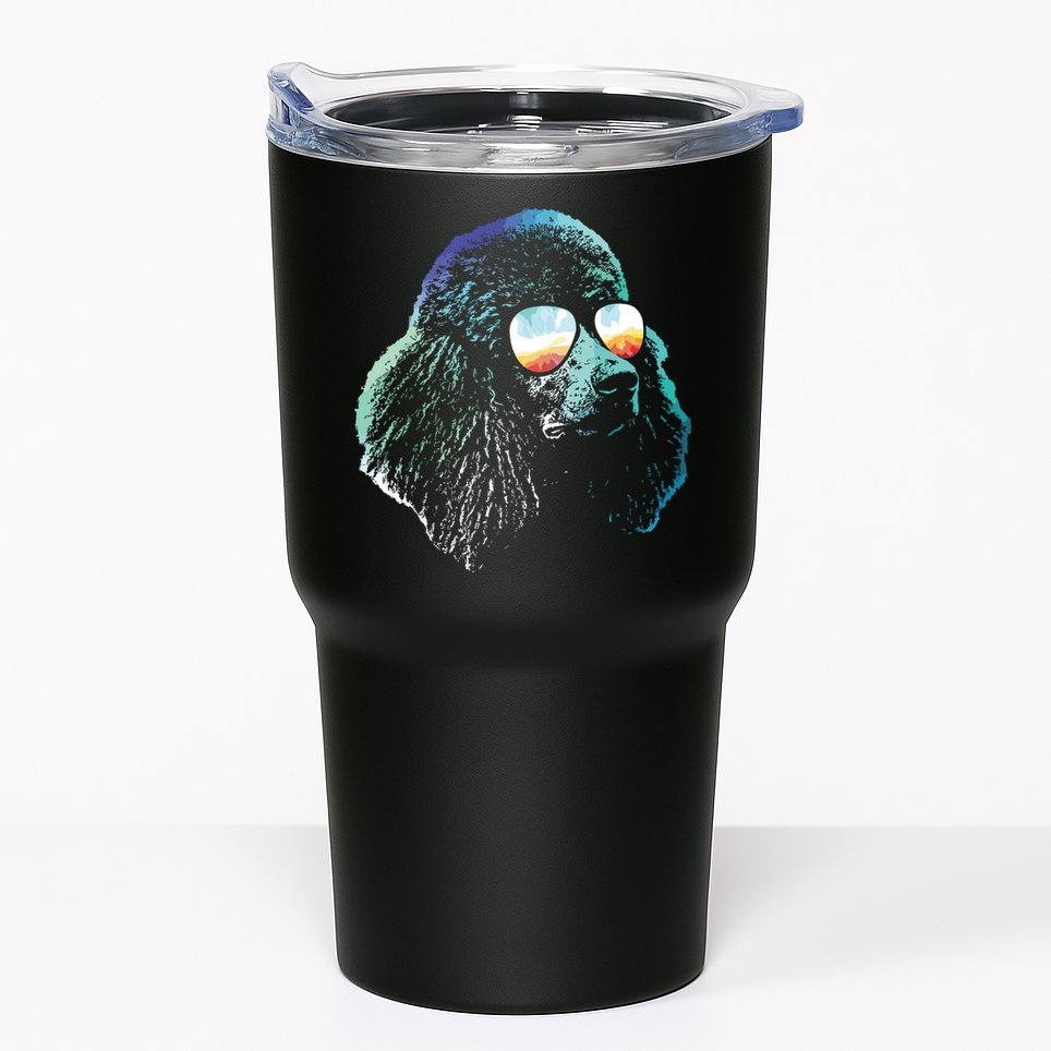 Disco Groovy Poodle Dog Gift Tumbler